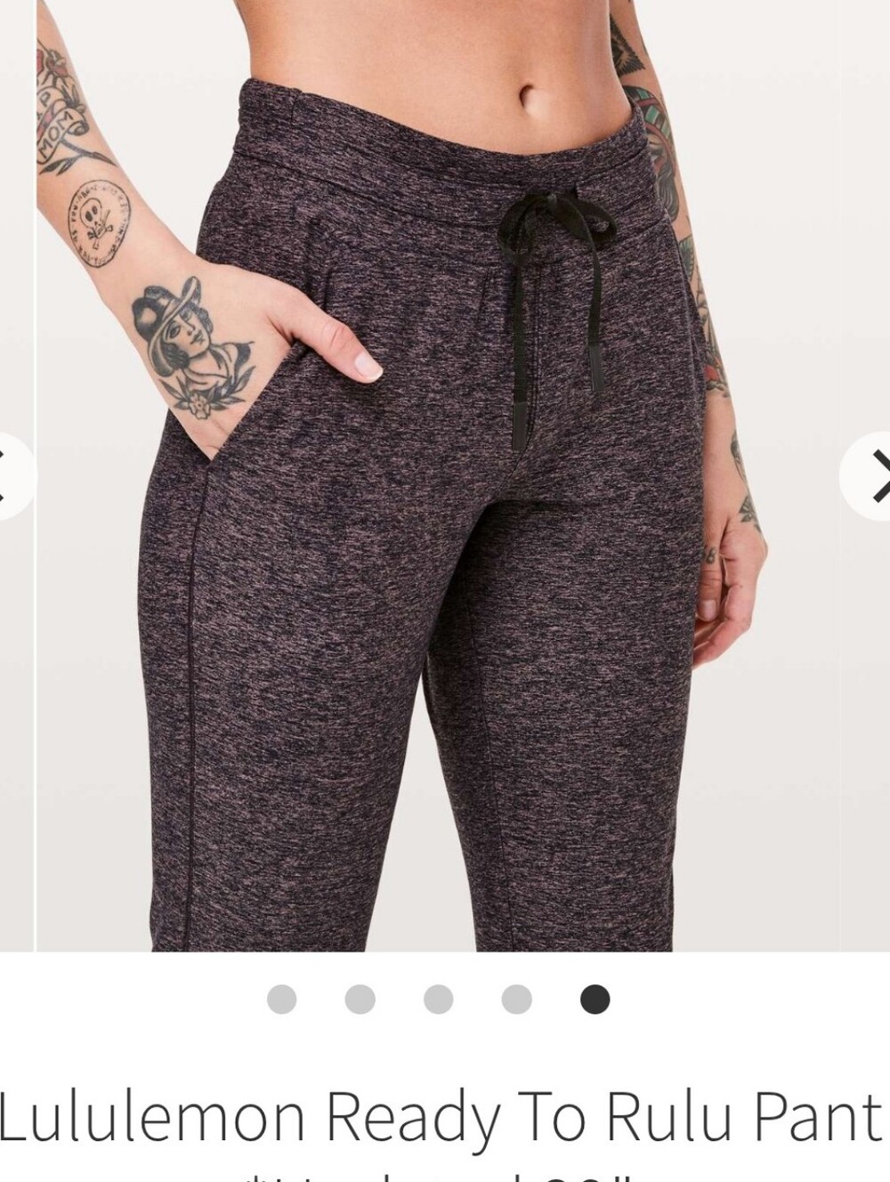 Lululemon Joggers Size 4 Ready To Rulu Pant Heather Spanish Rose Purple Black